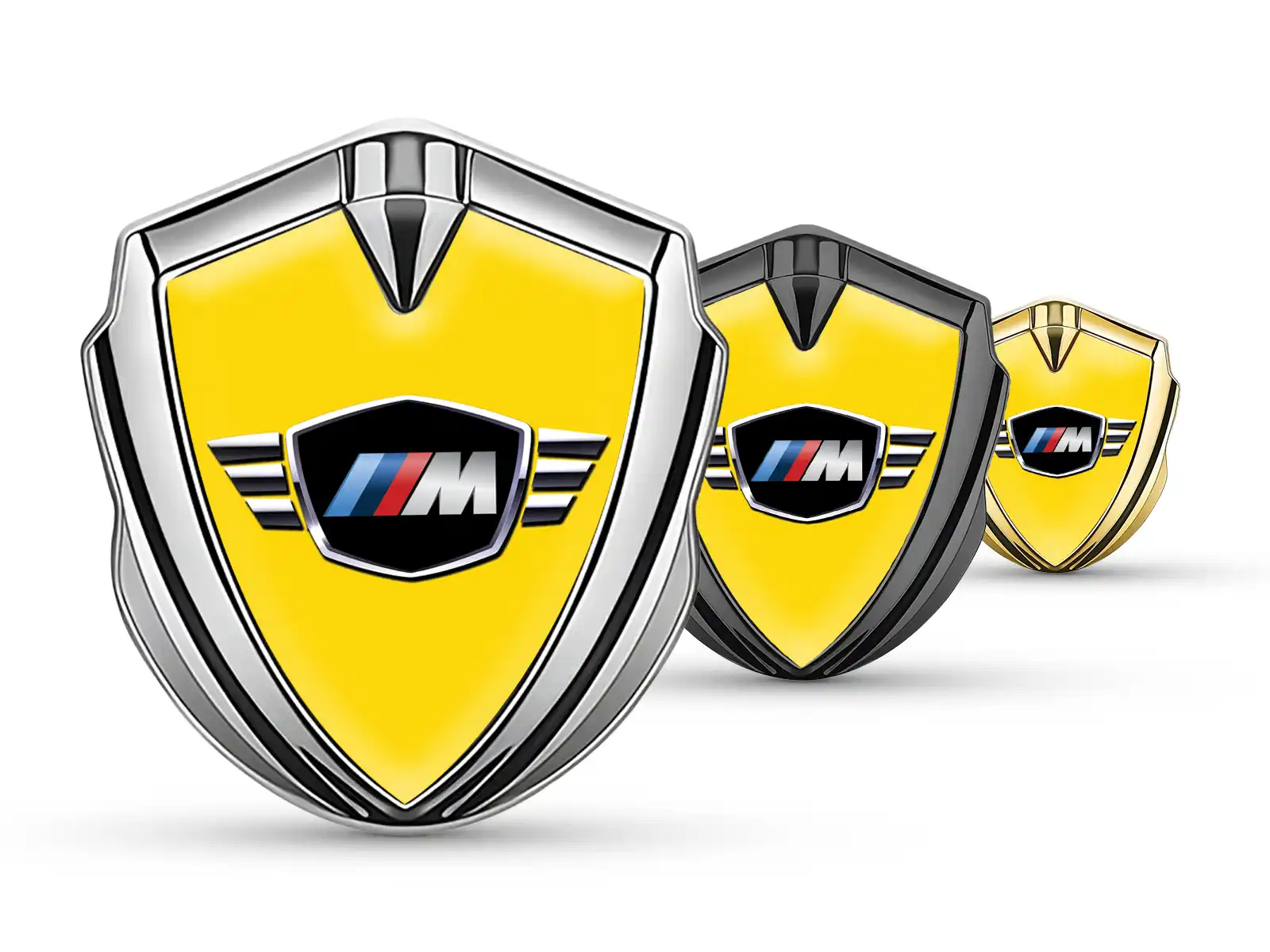 BMW Emblème Bombé Métal Style Force Modulable